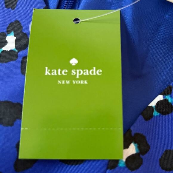 NWT Kate Spade Blue Modern Cheetah Print Fit & Flare Dress - Size 4 Knee-Length - Picture 5 of 12